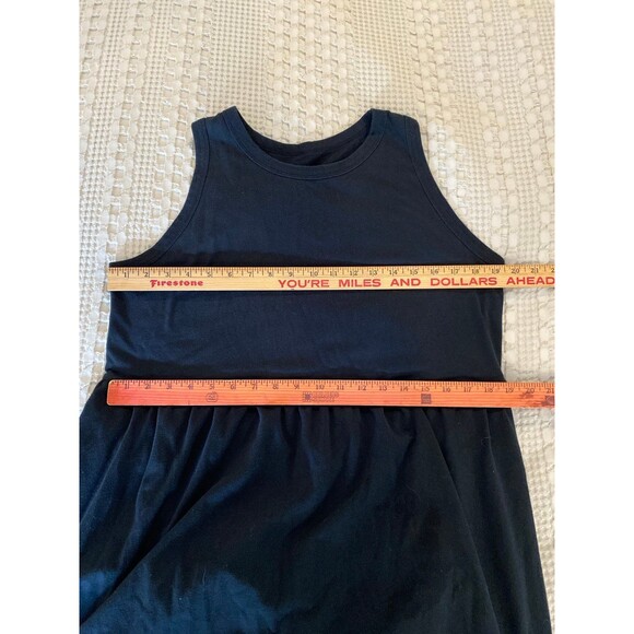 A New Day Tank Dress Sleeveless Plus Size XL Black  Gathered Waist Flattering On - Picture 9 of 11